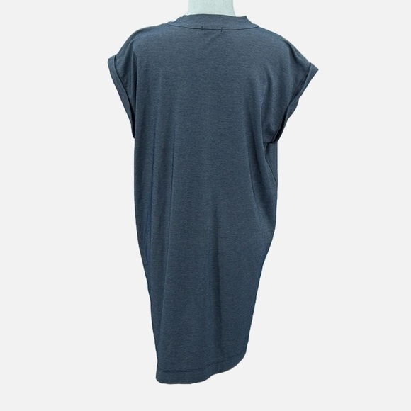 ATM Anthony Thomas Melillo Pima Cotton V Neck Shift Dress in Blue - Size Small - Picture 4 of 7